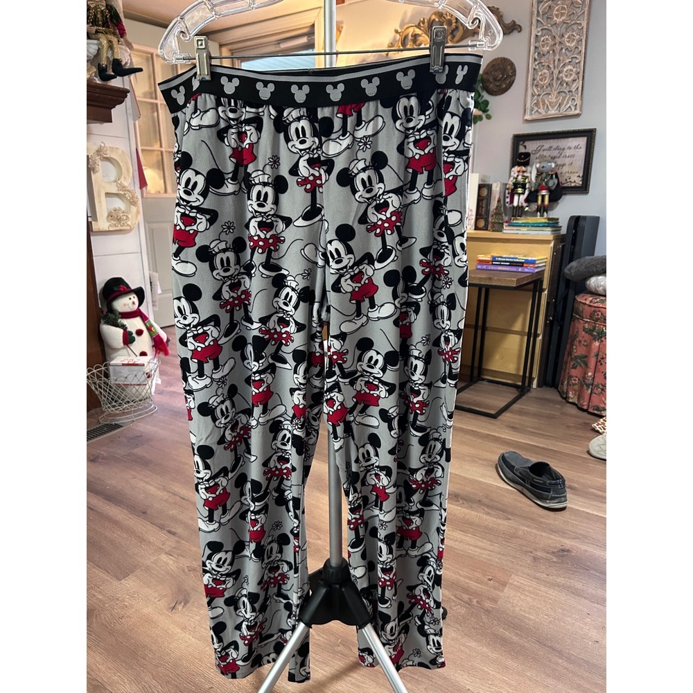 Disney Mickey Mouse Pajama Pants Sleepwear Lounge Pants XL Gray - Picture 6 of 6